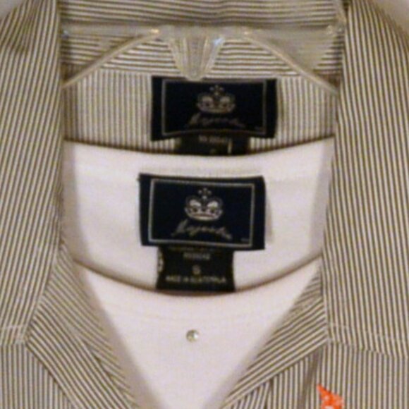 Majestic Martini Button Up Shirt Set Womens S Blue White Striped 2pc Preppy Top - Picture 8 of 10